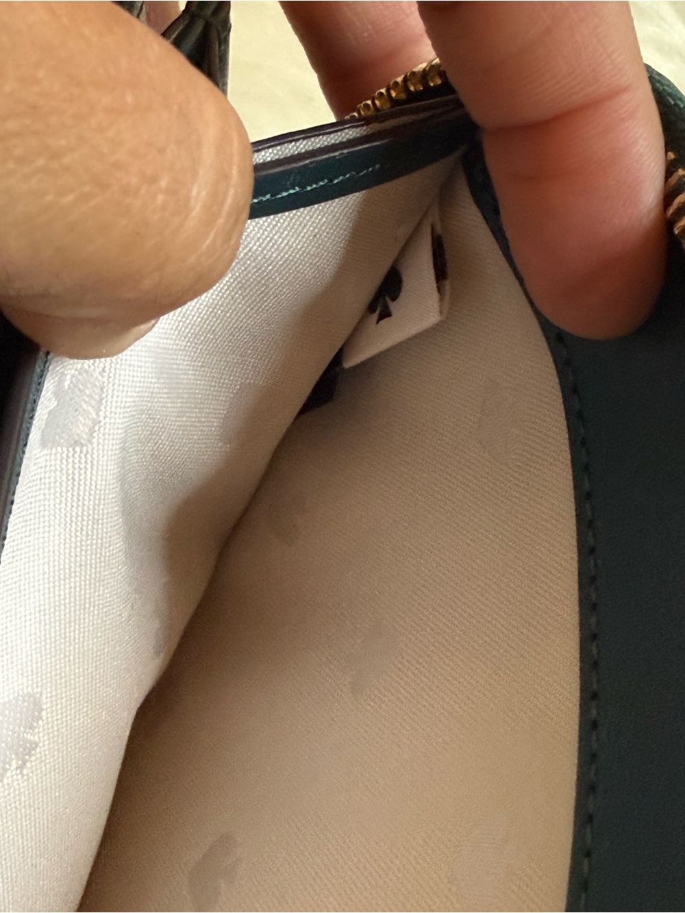 Kate Spade New York Two-Tone Teal and Light Blue Zip Wallet - Picture 11 of 13